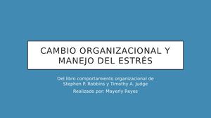 Cambio Organizacional Y Manejo Del Estrés