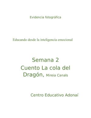 Semana 2 Cuento La Cola Del Dragón, Mireia Canals