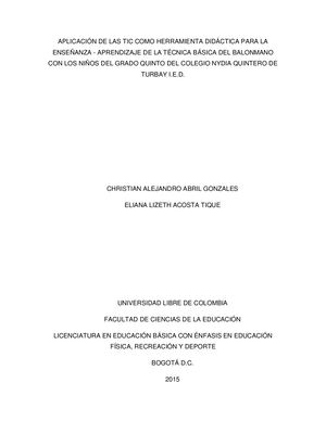 APLICACIÓN DE LAS TIC COMO HERRAMIENTA DIDÁCTICA