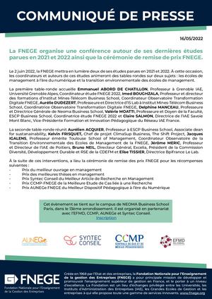 Cp Conférence Et Remise De Prix Fnege