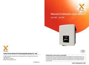 Solax X1 Mini Manuels Francais