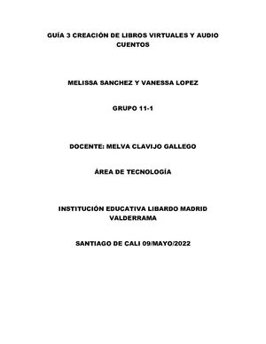 Guía 3 Creación De Libros Virtuales Y Audio Cuentos