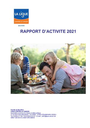 Rapport d'activité 2021 - Bas-Rhin