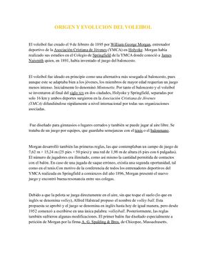 Origen Y Evolucion Del Voleibol
