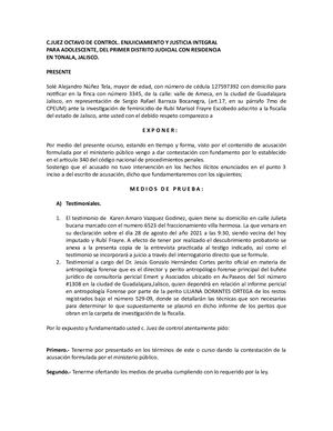Escrito De Contestacion De Acusacion
