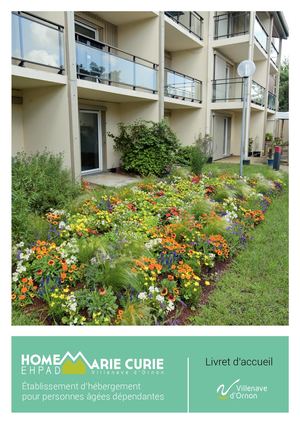 Livret Accueil EHPAD Home Marie Curie