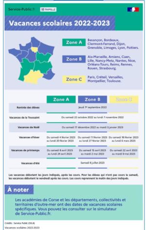 Calendrier 2022 2023