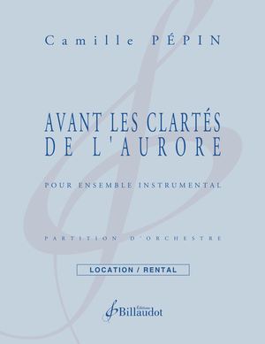 PEPIN Camille - Avant les clartés de l'aurore