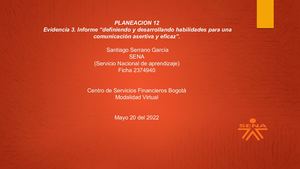 Evidencia 3 Informe Definienco Y Desarrollando