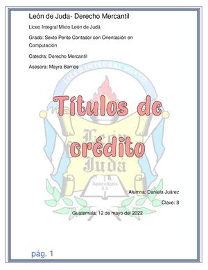 Titulos De Credito Derecho