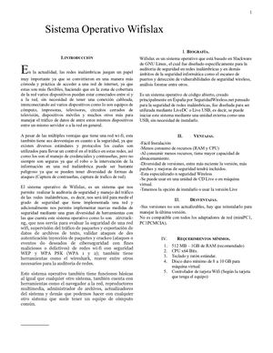 Sistema Operativo Wifislax