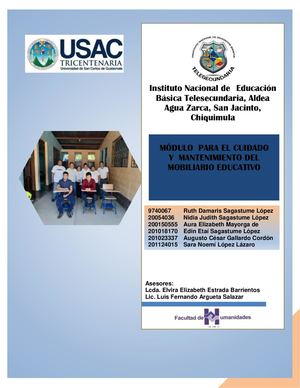 Módulo Sobre El Cuidado Del Mobiliario Y Equipo