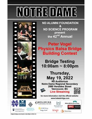 Physics Balsa Bridge Building Contest 2022
