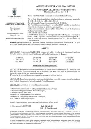 AM N°2022 90 DT 26T Chemdel'Ancienne Gare NATIVI BTP MAIRIE STC