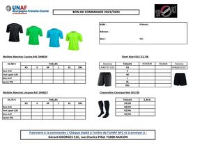 Bon De Commande éQuipements Nike Unaf Bfc 2022 2023
