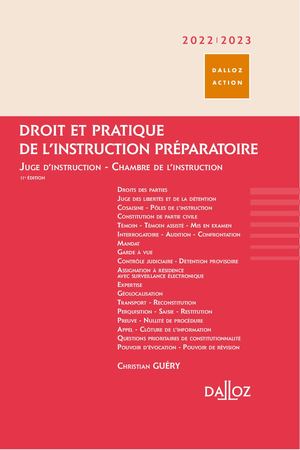 Droit De L'instruction Preparatoire 2022 2023 Extraits