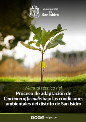 Manual técnico del proceso de adaptación del árbol de la quina en el distrito