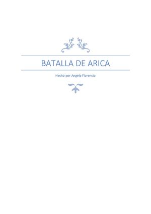 Batalla De Arica
