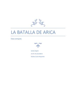 La Batalla De Arica