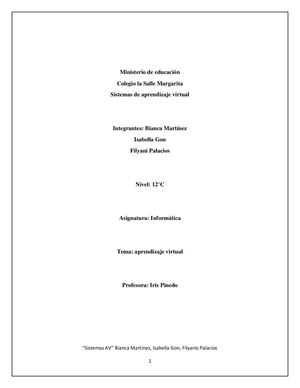 Sistemas De Aprendizaje Virtual