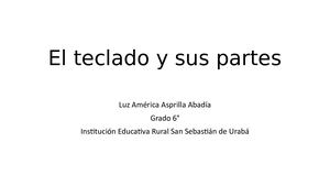 El Teclado Y Sus Partes