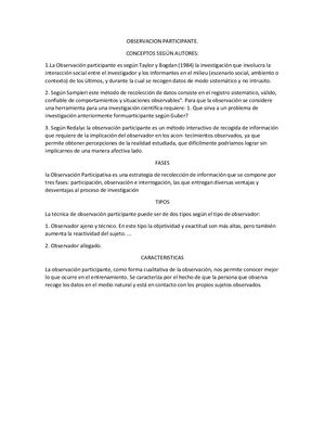 Observacion Participante