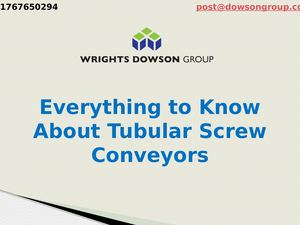 Everything to Know About Tubular Screw Conveyors
