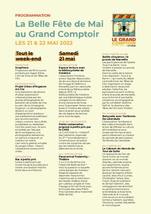 Programmation / La Belle Fête de Mai  au Grand Comptoir
