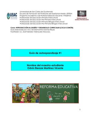 Introducción Al Diseño Y Desarrollo Curricular 2022