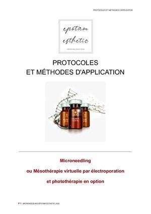 Protocoles Microneedling Fr 2022