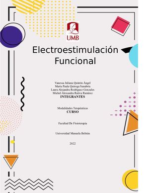 Electroestimulación Funcional - Modalidades Terapéuticas