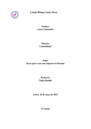 Pasos Para Crear Una Empresa En Panamá Laura Valenzuela
