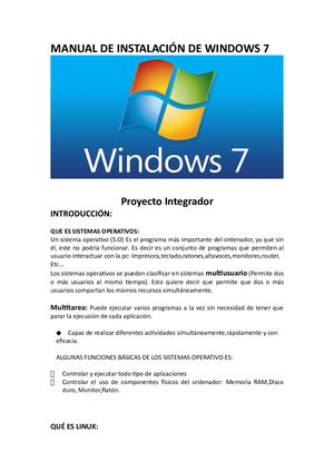 Manual De Instalación De Windows 7 Version Ultimate