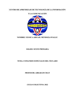 COMANDOS ESPECIALES DEL TECLADO