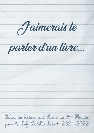 J'aimerais te parler d'un livre...