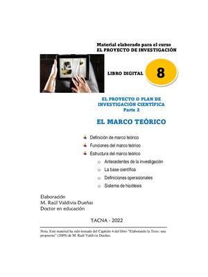 Libro Digital 8 El Proyecto Parte Ii El Marco Teórico