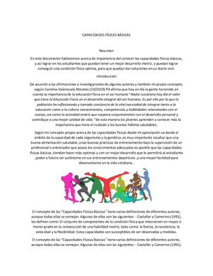 Capacidades Físicas Básicas