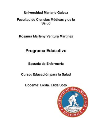 Programa Educativo Rosaura Ventura
