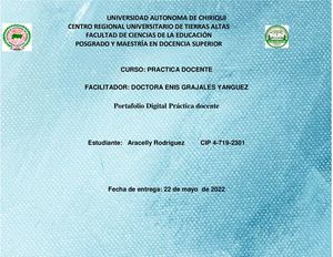 Protafolio Digital Practica Profesional Aracelly Rodriguez