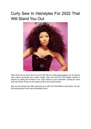 Curly Sew In Hairstyles For 2022 That Will Stand You Out