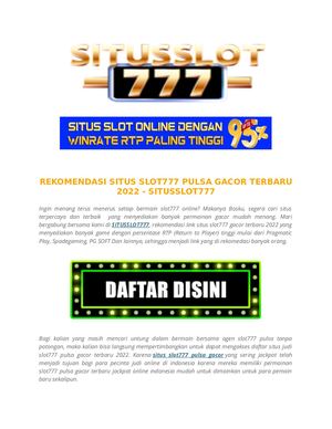 SITUSSLOT777 | AGEN HERO338 | SLOT777 PULSA | SLOT777 GACOR
