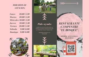 Triptico Turistico Restaurante Campestre El Bosque
