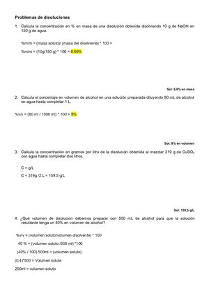 Ejercicios Disoluciones
