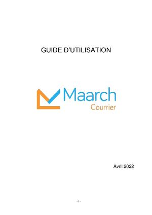 Guide D'utilisation Maarch Avril 2022