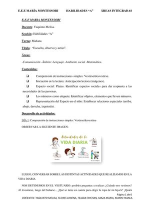 Actividades Para La Ratita Presumida