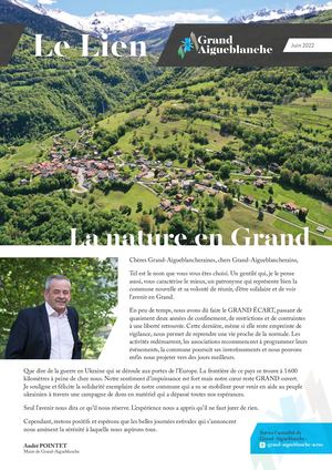 GRAND-AIGUEBLANCHE - Lettre municipale LE LIEN Juin 2022