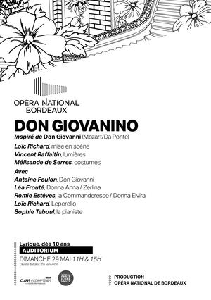 JEUNE PUBLIC -  DON GIOVANINO - DIM. 29 MAI 22