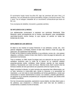 Años 60, 70, 80, 90