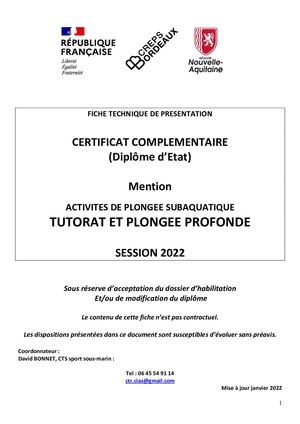 Certificat Complementaire