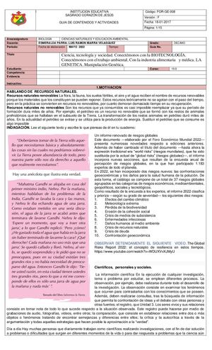 Guia No 1 Segundo Trim 2022 Biotecnologia